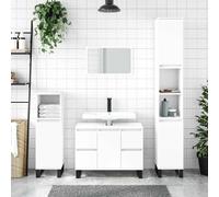 Bathroom Cabinet Vanity Unit Storage Cabinet Cupboard Engineered Wood vidaXL