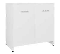vidaXL Bathroom Cabinet White Engineered Wood Washroom Cupboard Under Basin