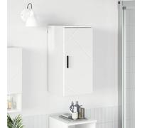 vidaXL Bathroom Cabinet with Door High Gloss White 30 x 31.5 x 61 cm
