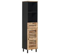vidaXL Bathroom Cabinet with Drawer Brown and Black 38 x 33.5 x 160 cm, Modern B