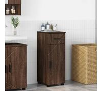 vidaXL Bathroom Cabinet with Drawer Brown Oak 30 x 35 x 80 cm