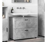 vidaXL Bathroom Cabinet with Drawer Concrete Grey 76.5 x 35 x 64 cm