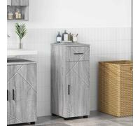 vidaXL Bathroom Cabinet with Drawer Grey Sonoma 30 x 35 x 80 cm