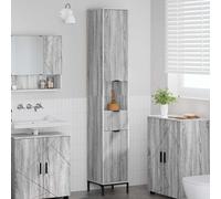 vidaXL Bathroom Cabinet with Drawer Grey Sonoma 31.5 x 33 x 190 cm
