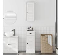 vidaXL Bathroom Cabinet with Drawer VIGO 2 pcs White and Antique White