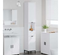 vidaXL Bathroom Cabinet with Drawer with Door White 31.5 x 33 x 190 cm