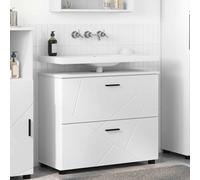 vidaXL Bathroom Cabinet with Drawer with Door White 76.5 x 35 x 64 cm