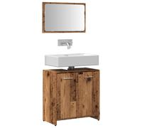 vidaXL Bathroom Cabinet with Mirror Old Wood Engineered Wood