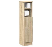 vidaXL Bathroom Cabinet with Roll Holder Sonoma Oak 20.5x22x90 cm