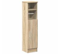 vidaXL Bathroom Cabinet with Roll Holder, Vanity Unit for Washroom, Sink Unit with Storage, Cupboard, Sink Cabinet, Modern Style, Sonoma Oak