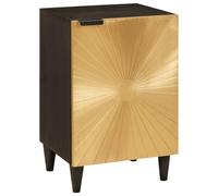 vidaXL Bathroom Cabinet with Shelf Black and Gold 38 x 33 x 58 cm
