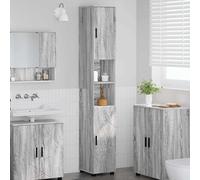vidaXL Bathroom Cabinet with Storage Grey Sonoma 30 x 35 x 192 cm