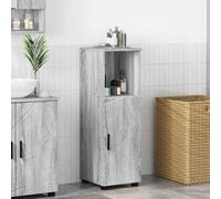 vidaXL Bathroom Cabinet with Storage Grey Sonoma 30 x 35 x 95 cm