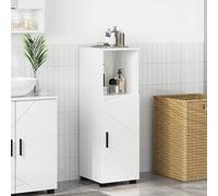 vidaXL Bathroom Cabinet with Storage High Gloss White 30 x 35 x 95 cm