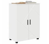 vidaXL Bathroom Cabinet with Storage High gloss white 60 x 35 x 80 cm, Bathroom Storage Cabinet, Rectangular Freestanding Unit, Ample Organization for Home Furniture, Practical Shelves Solution