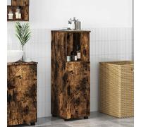 vidaXL Bathroom Cabinet with Storage Smoked Oak 30 x 35 x 95 cm