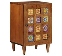 vidaXL Bathroom Cabinet with Storage with Door Walnut 38 x 33 x 58 cm, Modern Rectangular Bathroom Cabinet, Elegant Storage Furniture, Space Saving Organizer, Minimalist Decor for Home Essentials