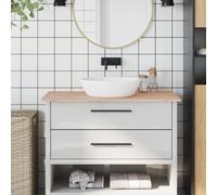 vidaXL Bathroom Countertop 100x50x1.5 cm Solid Wood Beech