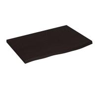 vidaXL Bathroom Countertop Dark Brown 60x40x2 cm Treated Solid Wood