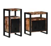 vidaXL Bathroom Furniture Set 2 pcs Brown Solid Reclaimed Wood
