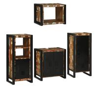 vidaXL Bathroom Furniture Set 4 pcs Multicolour Solid Reclaimed Wood