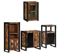 vidaXL Bathroom Furniture Set 4 pcs Multicolour Solid Reclaimed Wood
