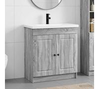 vidaXL Bathroom Furniture Set Grey Sonoma 56 x 37.5 x 81 cm