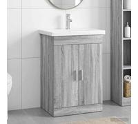 vidaXL Bathroom Furniture Set Grey Sonoma 61 x 40 x 84.5 cm