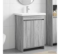 vidaXL Bathroom Furniture Set Grey Sonoma 61 x 40 x 84.5 cm