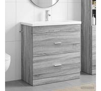 vidaXL Bathroom Furniture Set Grey Sonoma 81 x 40 x 84.5 cm