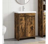 vidaXL Bathroom Furniture Set Smoked Oak 81 x 40 x 84.5 cm