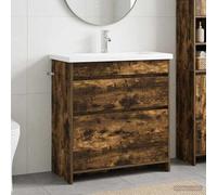 vidaXL Bathroom Furniture Set Smoked Oak 81 x 40 x 84.5 cm