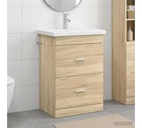 vidaXL Bathroom Furniture Set Sonoma Oak 61 x 40 x 84.5 cm