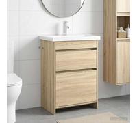 vidaXL Bathroom Furniture Set Sonoma Oak 61 x 40 x 84.5 cm