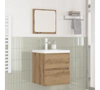 vidaXL Bathroom Furniture Set with Drawer 2 pcs Artisan Oak and White