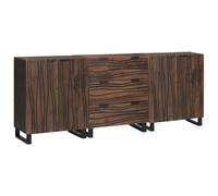 vidaXL Bathroom Furniture Set with Drawer 3 pcs Brown Engineered Wood