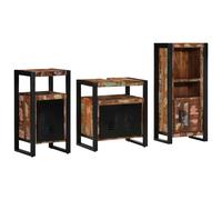 vidaXL Bathroom Furniture Set with Drawer 3 pcs Solid Reclaim Wood