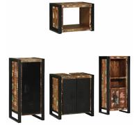 vidaXL Bathroom Furniture Set with Drawer 4 pcs Solid Reclaim Wood