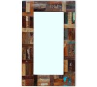vidaXL Bathroom/Makeup/Hall Mirror Wall Mounted Solid Reclaimed Wood 80x50cm