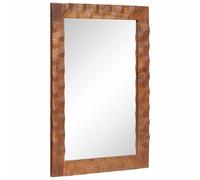 vidaXL Bathroom Mirror Acacia Brown Finish 50 x 70 x 2.5 cm
