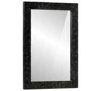 Bathroom Mirror Wall Mounted Black Solid Wood Mango and Glass vidaXL