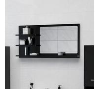 Vidaxl Bathroom Mirror Black 90X10.5X45 Cm Engineered Wood