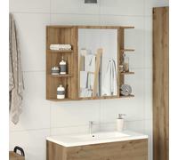 vidaXL Bathroom Mirror Cabinet Artisan Oak 80x20.5x64 cm Engineered Wood