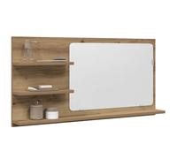 (artisan oak) vidaXL Bathroom Mirror Toilet Mirror Washroom Wall Mirror Engineered Wood