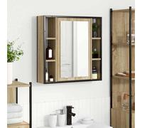 vidaXL Bathroom Mirror Cabinet Beige 60 x 16 x 60 cm Engineered wood