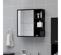 Vidaxl Bathroom Mirror Cabinet Black 62.5X20.5X64 Cm Engineered Wood Mirror Cabinets