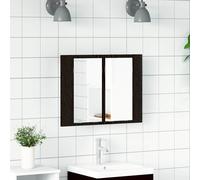 VidaXL Bathroom Mirror Cabinet Black Oak 60 X 12 X 45 Cm