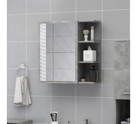 Vidaxl Bathroom Mirror Cabinet Concrete Grey 62.5X20.5X64 Cm Engineered Wood Mirror Cabinets