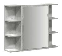 vidaXL Bathroom Mirror Cabinet Concrete Grey 80x20.5x64 cm Engineered Wood
