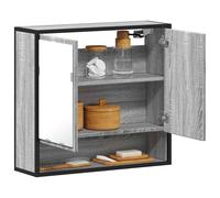 vidaXL Bathroom Mirror Cabinet Grey Sonoma 65x20x60 cm Engineered Wood